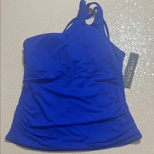 NWT La Blanca Royal Blue Halter Tankini